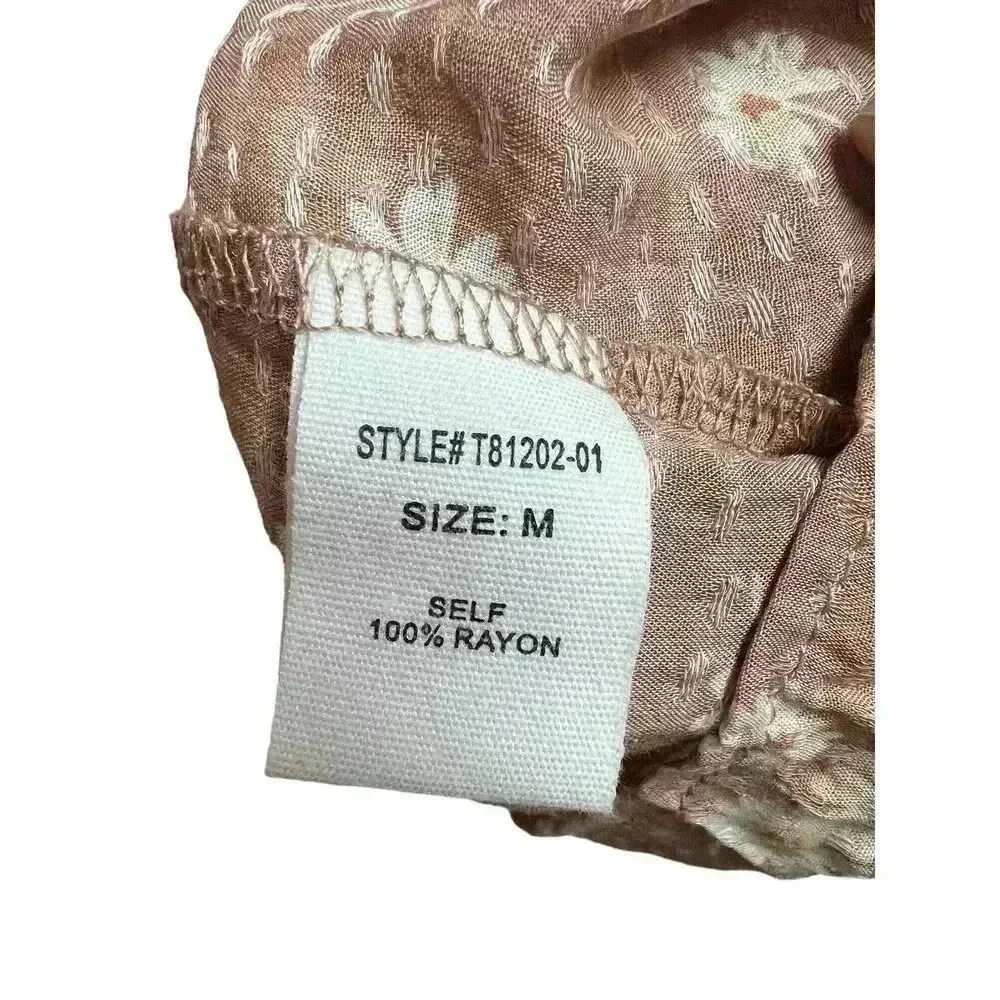 Alter'd State Flared Sleeve Floral Blouse Boho Style Women's Size Medium - Picture 6 of 8